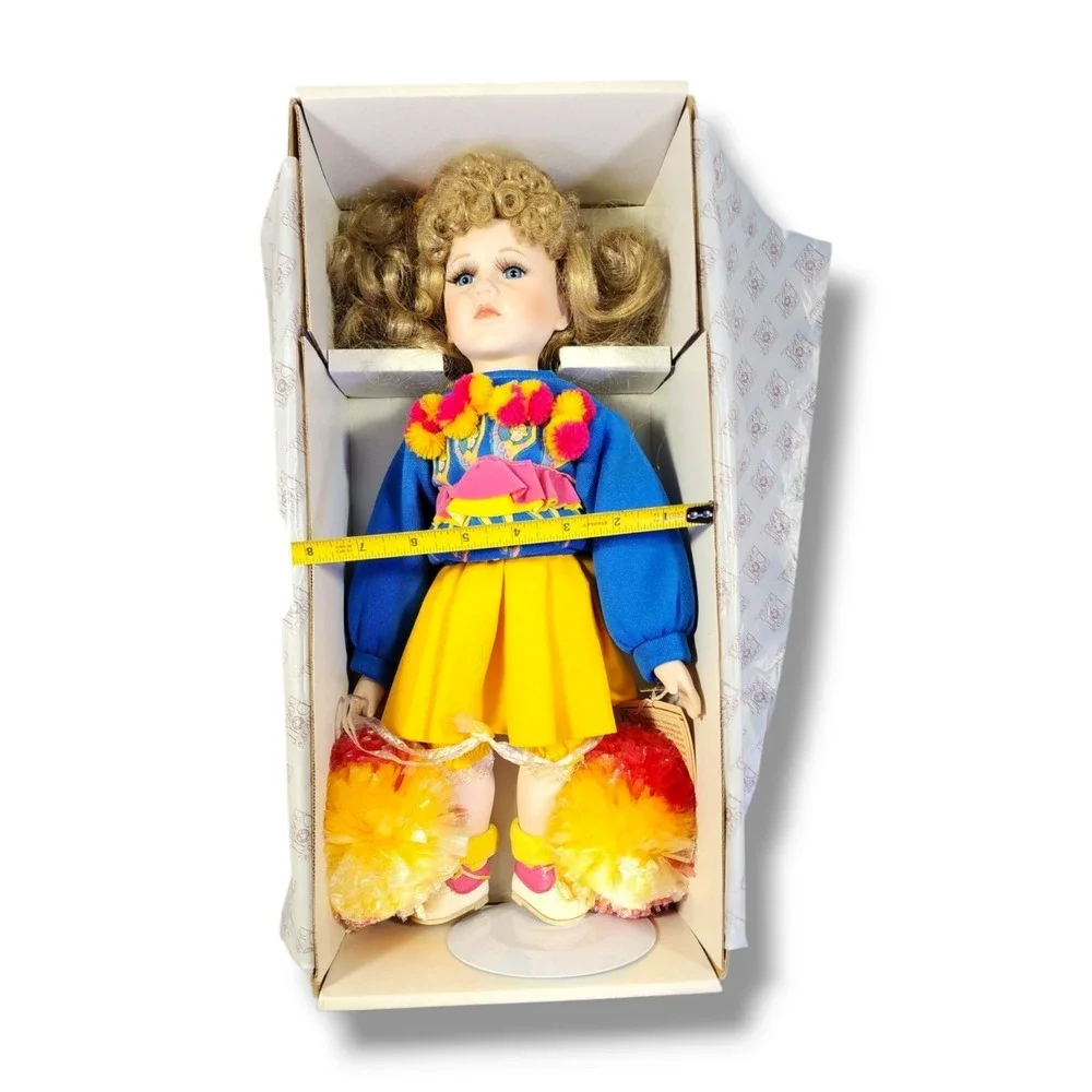 Dynasty Doll Collection Anna Collection Melinda 14in‎ Cheerleader Porcelain Doll